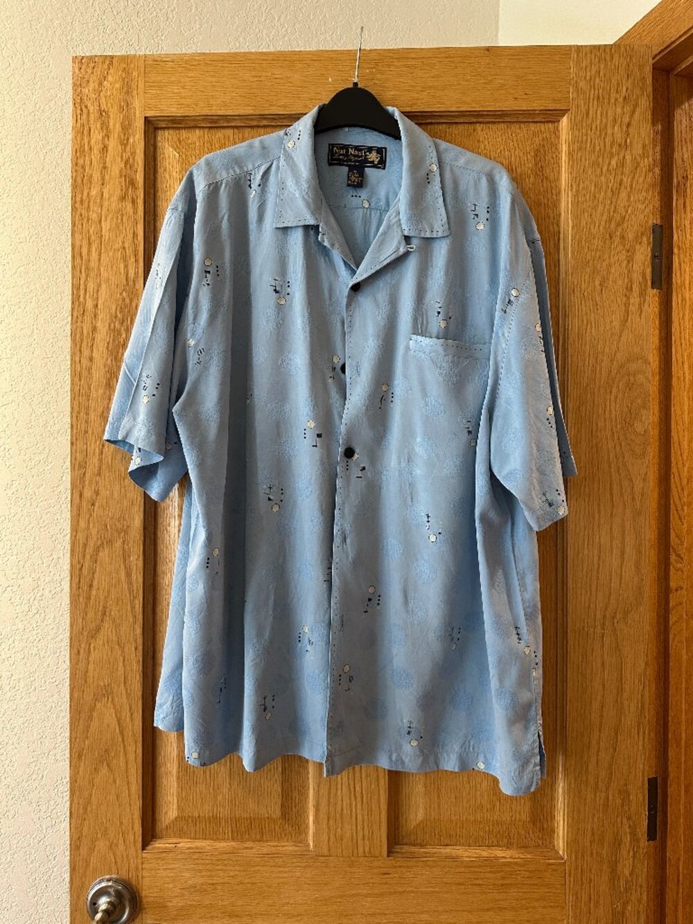 Nat Nast men's XL silk vintage Golf Shirt